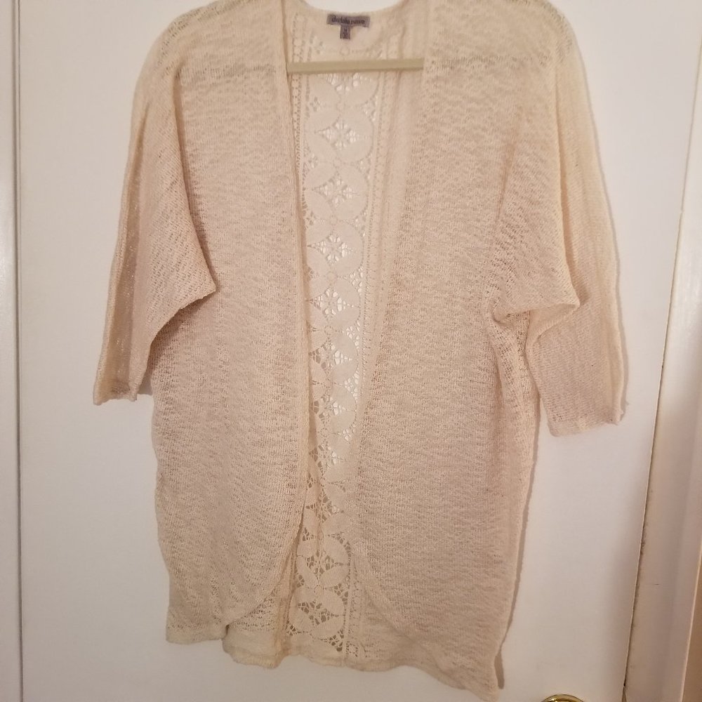 Charlotte Russe Lace Back Open Cardigan Size M